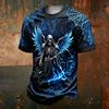 Men's Halloween Printed Short Sleeve Neck T-Shirt Graphic Tee
