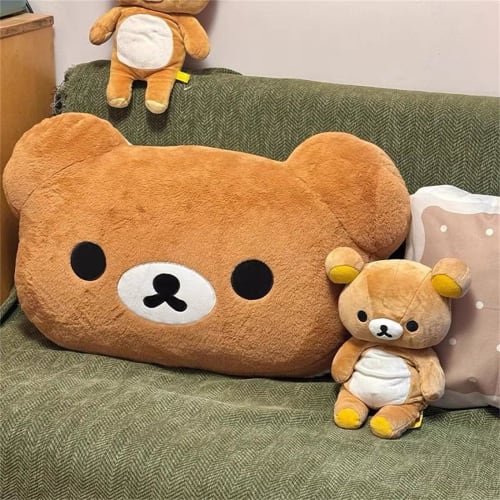 HESHI Rilakkuma Body Pillow, Large Plush Cushion, Bedside Pillow, Bedroom Decor, Comfortable to Sleep With, Craft, Anime Merchandise, Room Decor, Gift