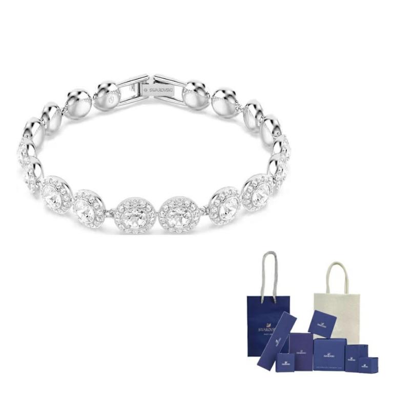 Swarovski Una Angelic crystal-embellished bracelet F-Original Brand Box And Bag белый
