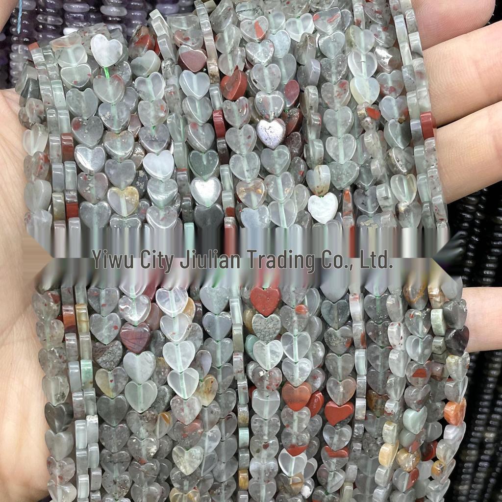 6mm herzförmige Kristallachat-Perlen: Tigerauge, Grüner Aventurin für DIY-Schmuck und Armbänder