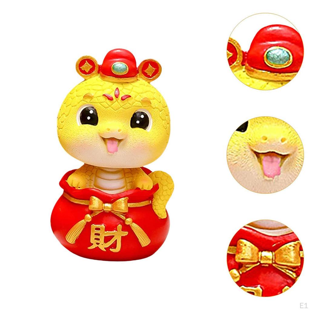 Chinese Year Snake Statue Ornament Souvenir Gift for Friends Artwork Feng Shui Figurine