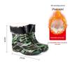 Men's Non-Slip Water-Resistant Work Boots: High-Top, Thick, Durable, Velvet-Lined for Construction and Kitchen Safety