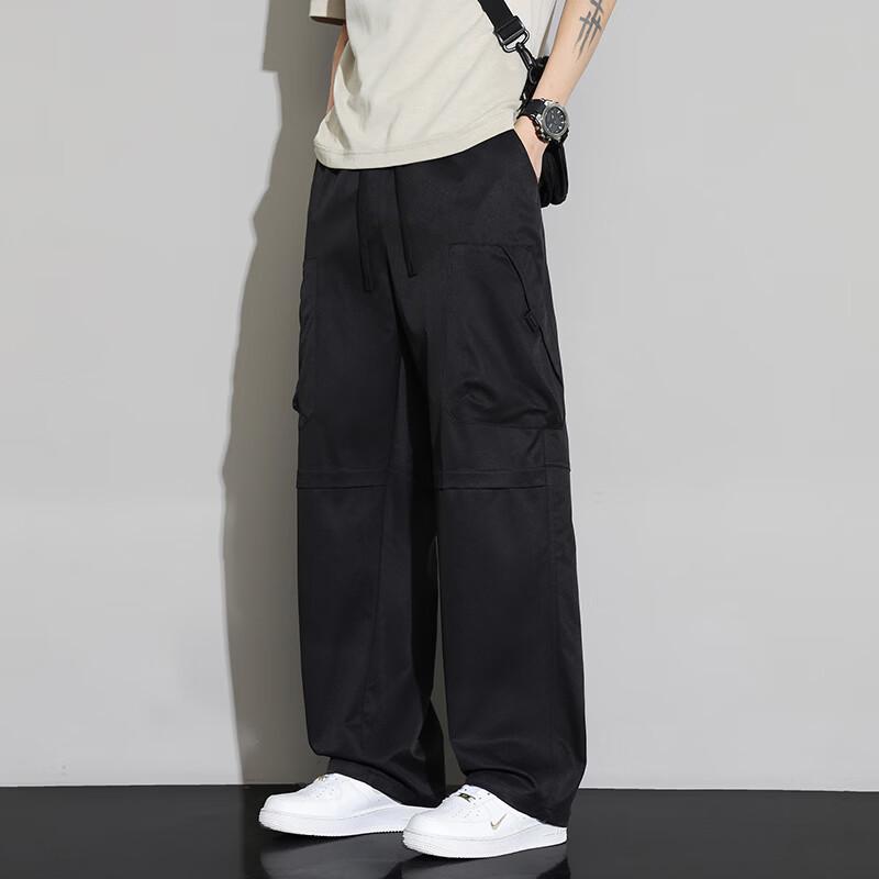 FARUISHI Men s Straight Fit Casual Cargo Pants L