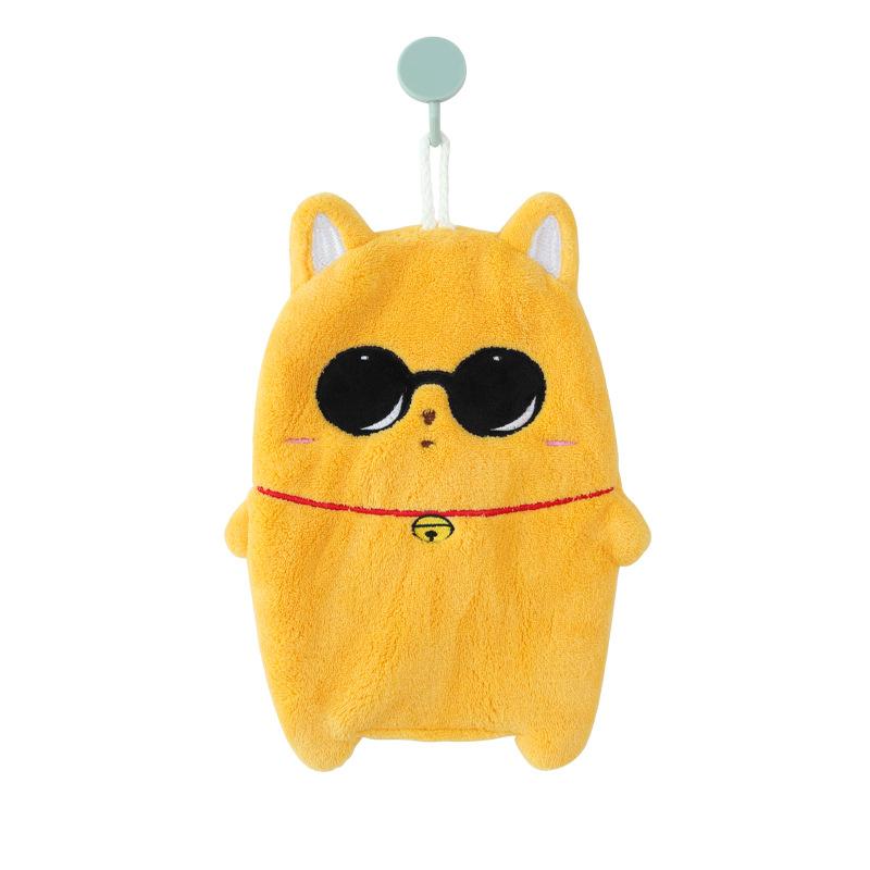 

Полотенце для рук, милое полотенце для рук для детей, полотенце для ванной, носовой платок для кухни и тряпка для вытирания рук. жёлтый