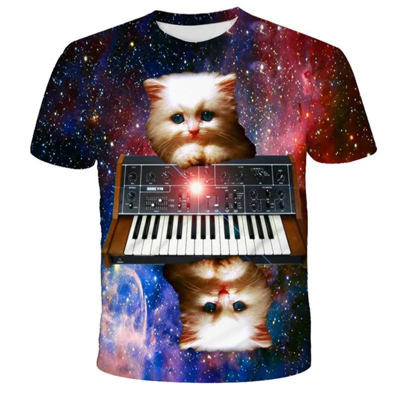 2025 Kawaii Cat 3D Print T Shirt Kids Summer Fashion Casual T-shirt Boy Girl Unisex Children's Clothing Tshirt Girls Clothes Tops