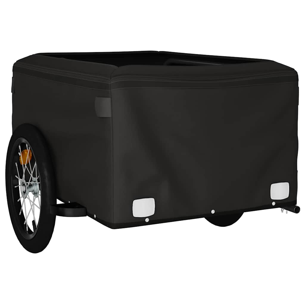 Vidaxl Cyklistický přívěs, Černý a Šedý, 45 kg, Železo