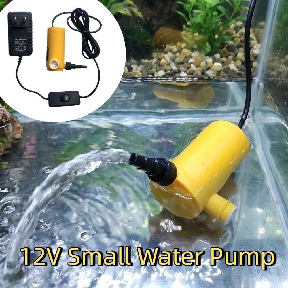Low Noise Mini Submersible Pump Self-priming with Water Hose 12V Small Water Pump Lift 10/15M with Switch Water Pumping Station