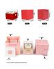 Luxury Rotating Acrylic Jewelry Box with Preserved Rose, Teddy Bear, and Birthday Cake Design