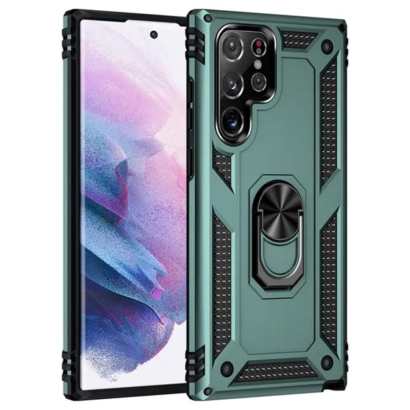 

Противоударный защитный чехол-бампер для Samsung Galaxy A04S A14 A54 A53 S23 Ultra S22 S21 Plus Xiaomi Redmi Note 12 iPhone 15 14 13 12 11 Pro Max Ring Cover For Samsung Galaxy A04 зелёный