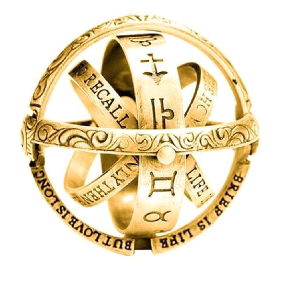 for Couple Astronomical Sphere Ball Rings Trendy Jewelry