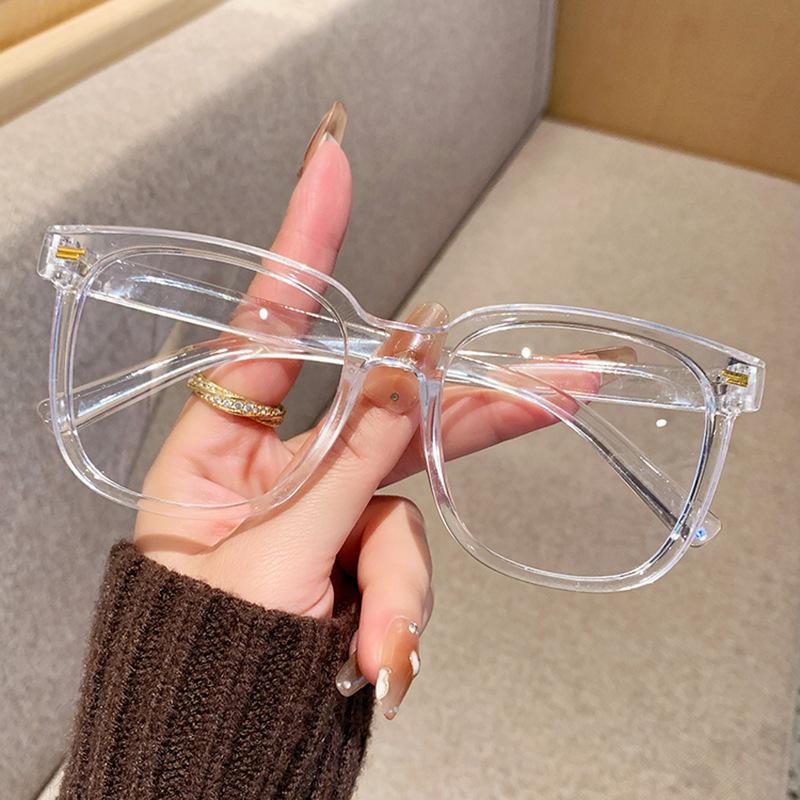 Transparent Glasses Pc Material Blue Light Blocking Glasses Retro Glasses Ultra-Light For Man Woman Office