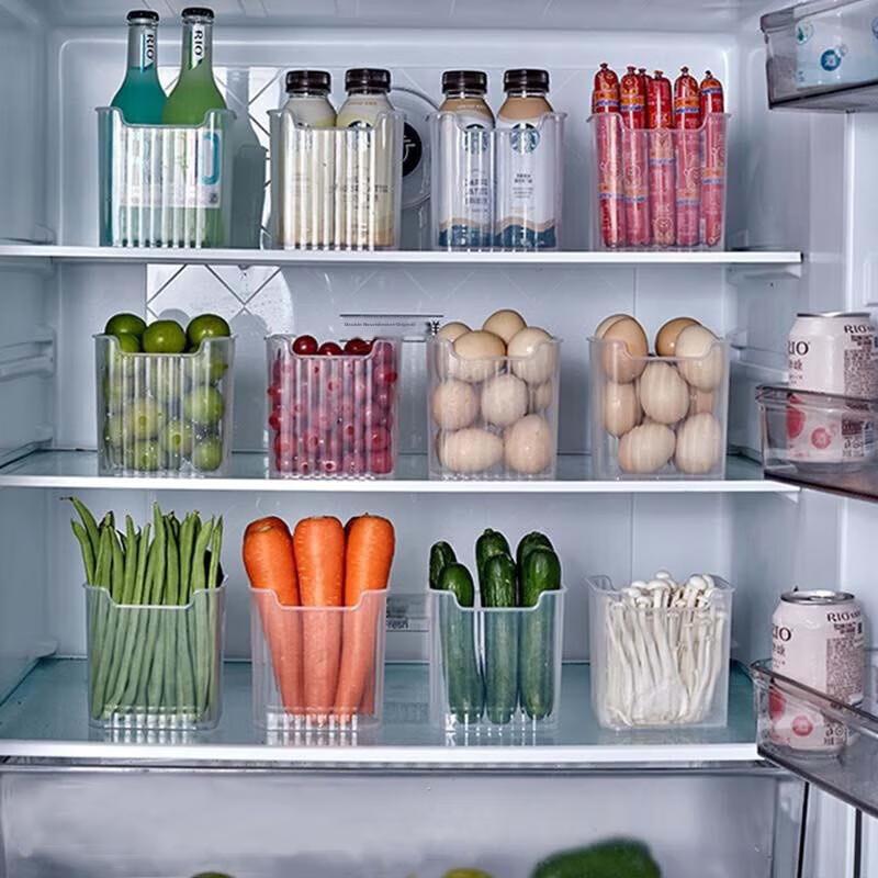 KATEI STORY Japanese Refrigerator Side Door Storage Box, Vegetable And Food Fruit Classification Organizer, Interior Food-Grade, Set of 3