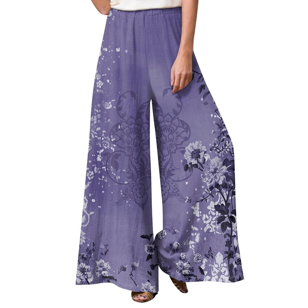 Women's Fashion Trend Printed Casual Loose Street Straight Leg Pants