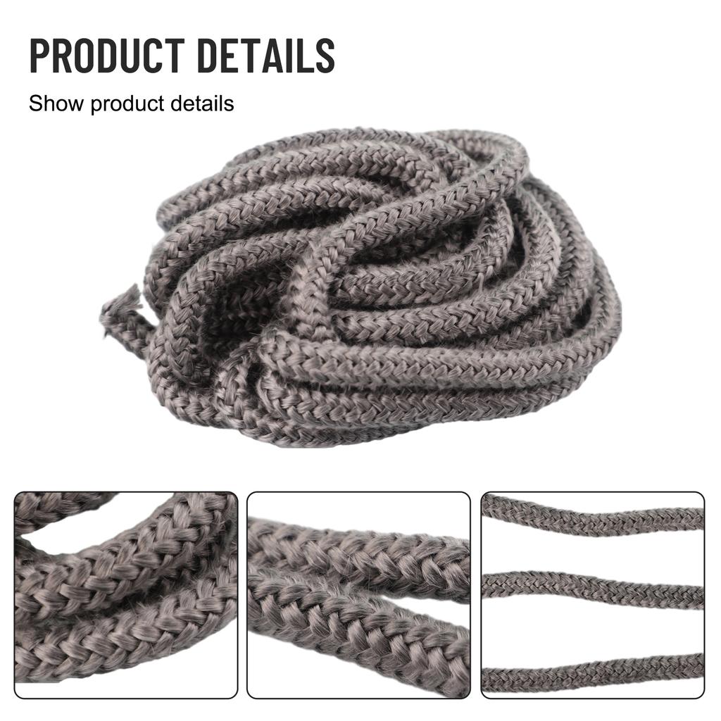 Tool Stove Rope Wood Burning 9.8ft Accessory Black Burner