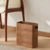 For Luxus Einfache Vintage Leders Chnalle Mülleimer Papierkorb Nach  Wohnzimmer Mülleimer Holz Große Kapazität