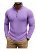 Retro Amerikansk Herrrutig Halvzip Ståkrage Tröja - Höst/Vinterkollektion 2025