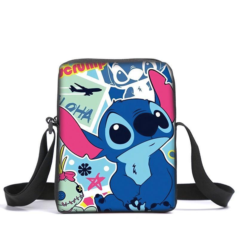 Stitch Satchel Anime Peripheral Elementary School Shoulder Bag Cartoon Male Female Student Crossbody Bag Crossbody bag