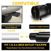 Black Steel Car Stainless Exhaust Dual Pipe Tip Muffler Burnt Tail Titanium Rear
