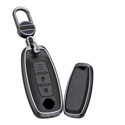 Nissan Dedicated 3 Button Key Case, Key Holder, Key Cover, Alloy, Genuine Leather,
