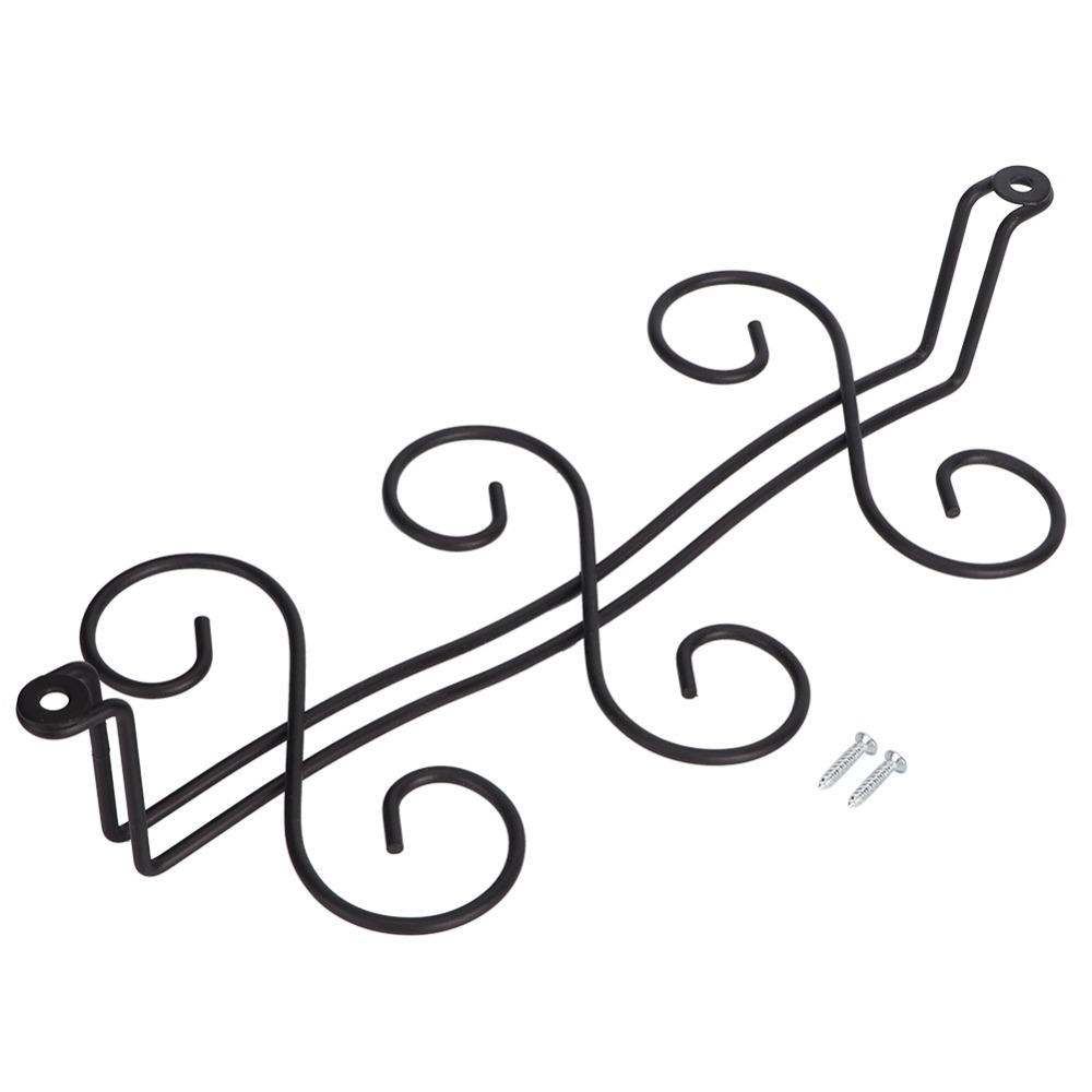 Black Wine Cup Rack 6 Hooks Stemware Rack Decor Hanging Shelf Under Cabinet