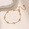 Trendy Silver/Gold Color 316L Stainless Steel CZ Zircon Bracelets for Women High Quality Non-Fading Jewelry Female