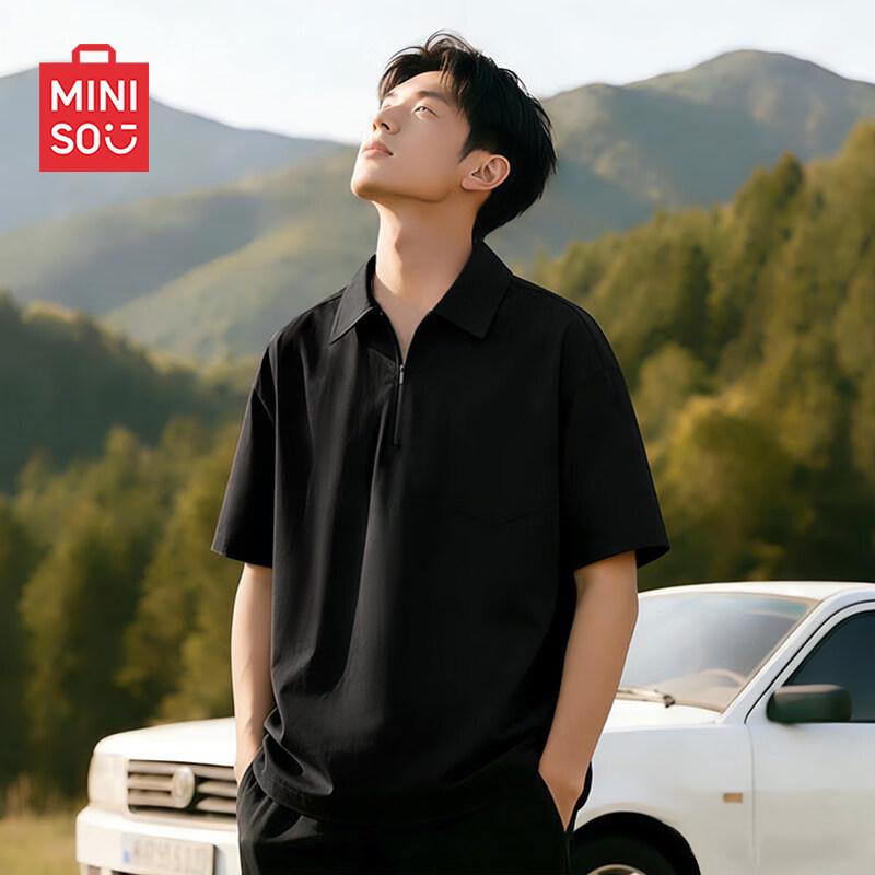 MINISO Men s Outdoor Half-Zip Short-Sleeve Shirt 3XL