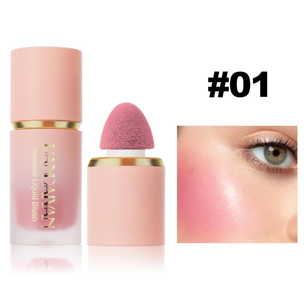 6 Color Liquid Blush Face Contouring Matte Blush Multifunctional Easy Color Blush Silky Texture Delicate Long Lasting Rouge Blush Lipstick Face Makeup