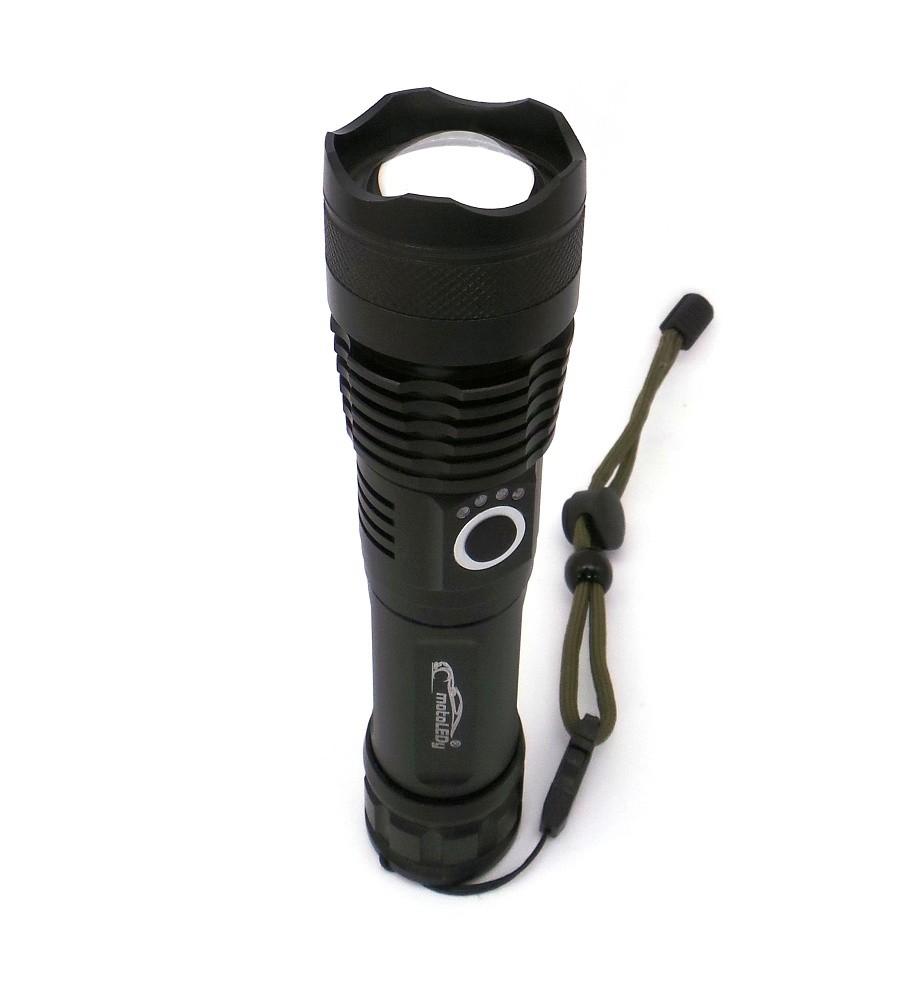 Powerful LED Tactical Flashlight 10000lm 600m USB C