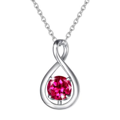Geburtsstein-Halskette für 12 Tropfen Platin Silber Weiß Kommt mit Schöner Schachtel [AGVANA] Frauen, Monate, Motiv, Plattiert, 925, Accessoire, Weihnachten, Tag,