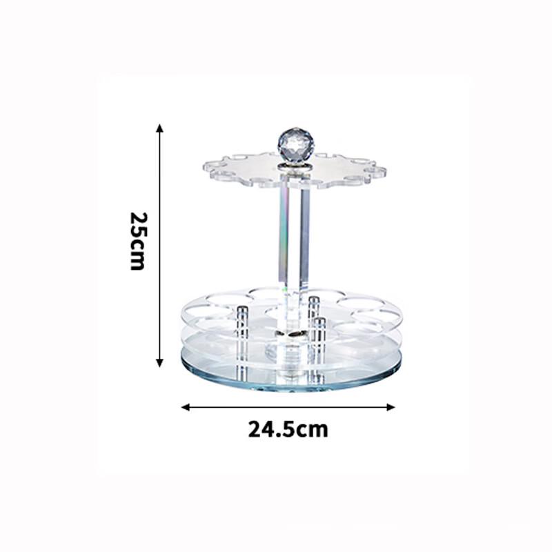 Retro Crystal Wine Glass Set with Rotating Rack