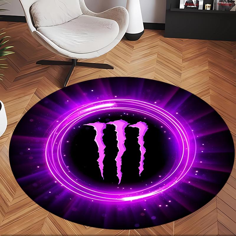 Monster (1) Runder Büroteppich Dekorativer Bodenteppich für Büro Schlafzimmer Wohnzimmer und Wohnbereich