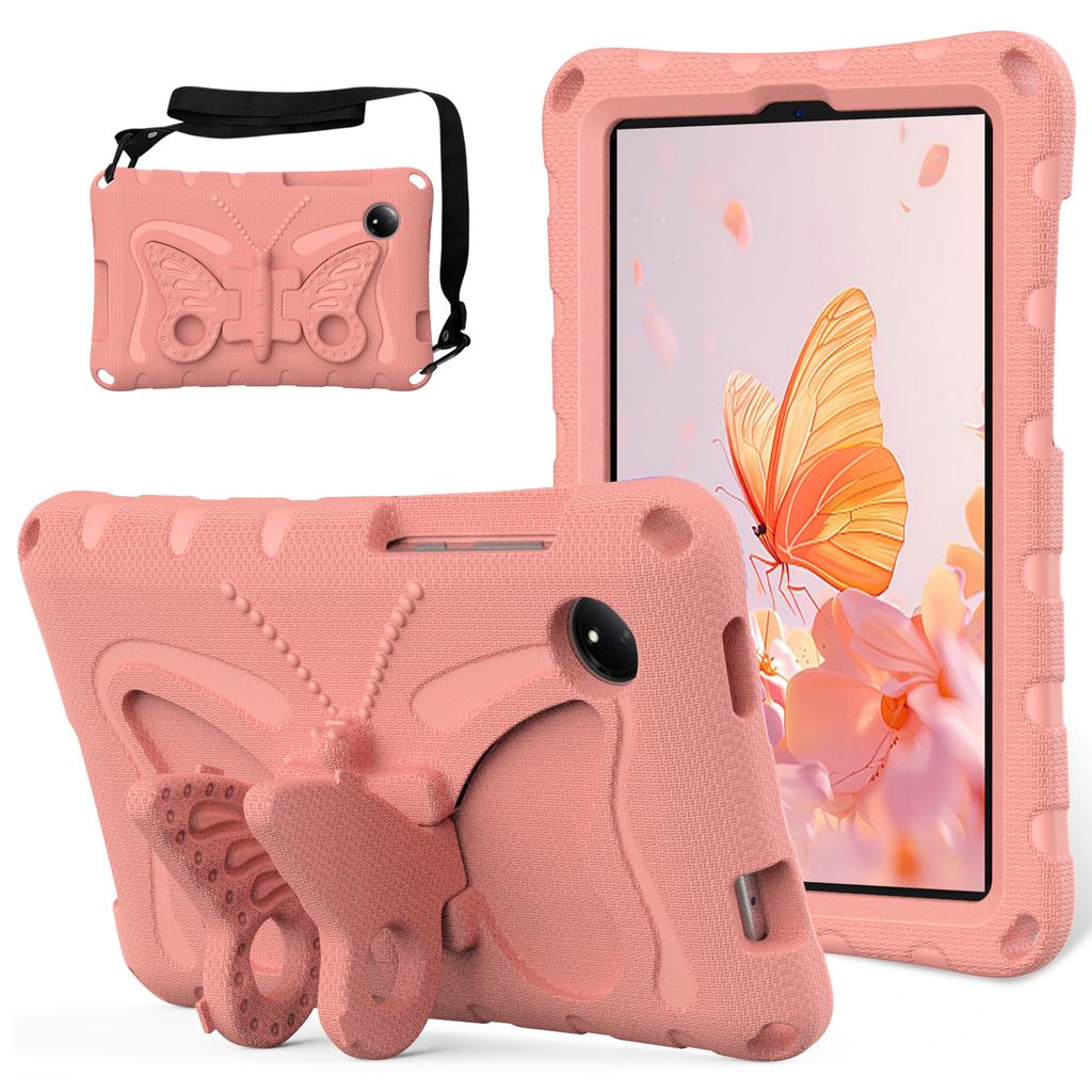 For Xiaomi Redmi Pad SE 4G 8.7 Inch Case Butterfly Kickstand EVA Tablet Cover with Shoulder Strap