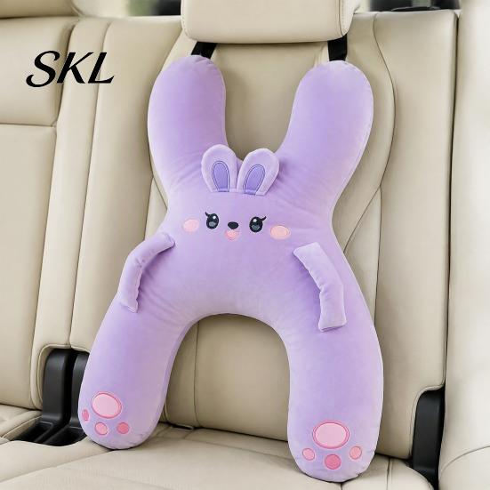 Süßes Tier-Reisekissen H-förmig Auto für Kinder, Nackenkissen Sitz, Schlafende Dekorative Innenraum-Accessoire-Kissen, Plüsch-Ruhekissen Reisen