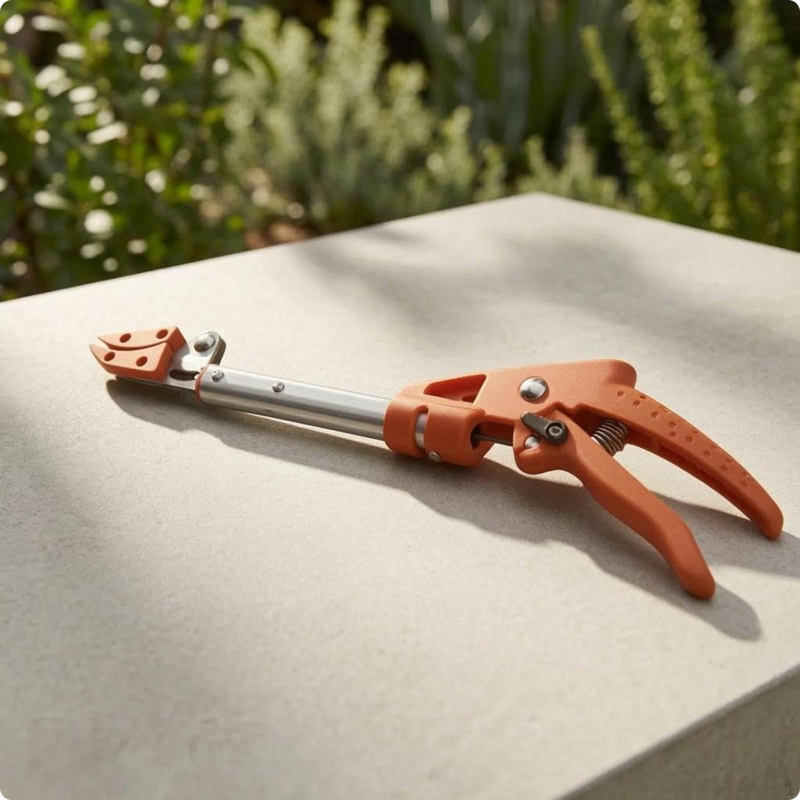 Long Handled Pruning Shear Straight Shaft Pole Trimmer Spring Loaded 40CM 40CM