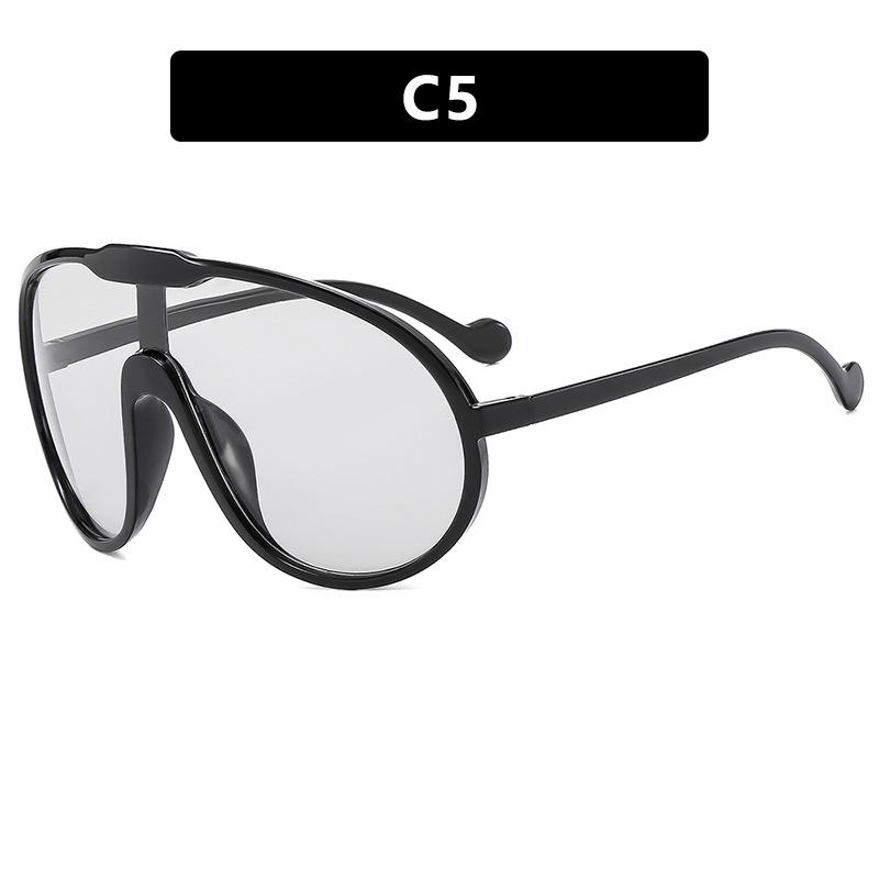 New Large Frame Sunglasses Fashion Women Personalized Integrated Decorative Glasses Luxury Outdoor Design Uv400