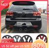 Nieuw Nieuw 2 Stuks Auto Voorgrille/Achterembleem Kapjes Logo Sticker Voor Volkswagen VW POLO Scirocco GOLF 5 6 7 8 MK5 MK6 MK7 MK8