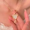 Vintage Magic Mirror Pendant Necklace Long Chain for Women Princess Choker Clavicle Chain Wedding Party Jewelry Birthday