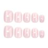 24pcs nude nail art fake nail white small love wearable nails nails nails