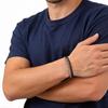 New Black Silver Color Men's Chain Bracelets,Stainless Steel Wheat Chain Wristband,Hip Hop Vintage Jewelry Gift for Him