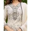 Women's Rayon Embroidered and Printed Straight Kurta with Pant And Dupatta Sets