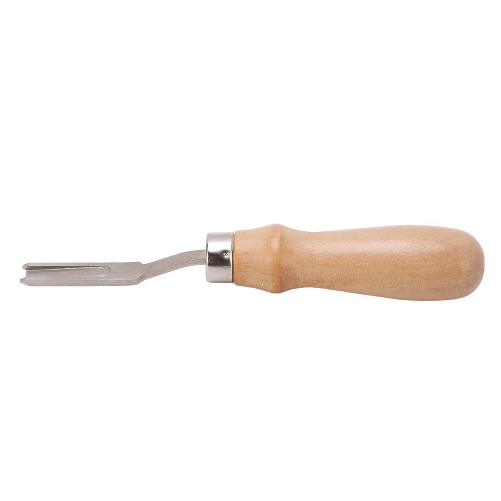 Wide Mouth Leather Edge Beveler Wooden Handle Durable Steel Incisive Cutting Edge Reasonable Angle Edge Skiving Beveler