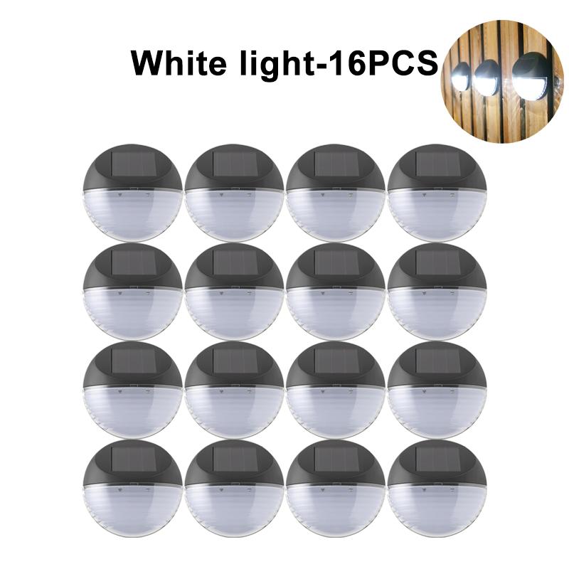 16Pcs LED Solar Fence Light Outdoor Waterproof Garden Solar Wall Lamp For Stairs Step Fence Yard Pathway Decoration Lighting Lam