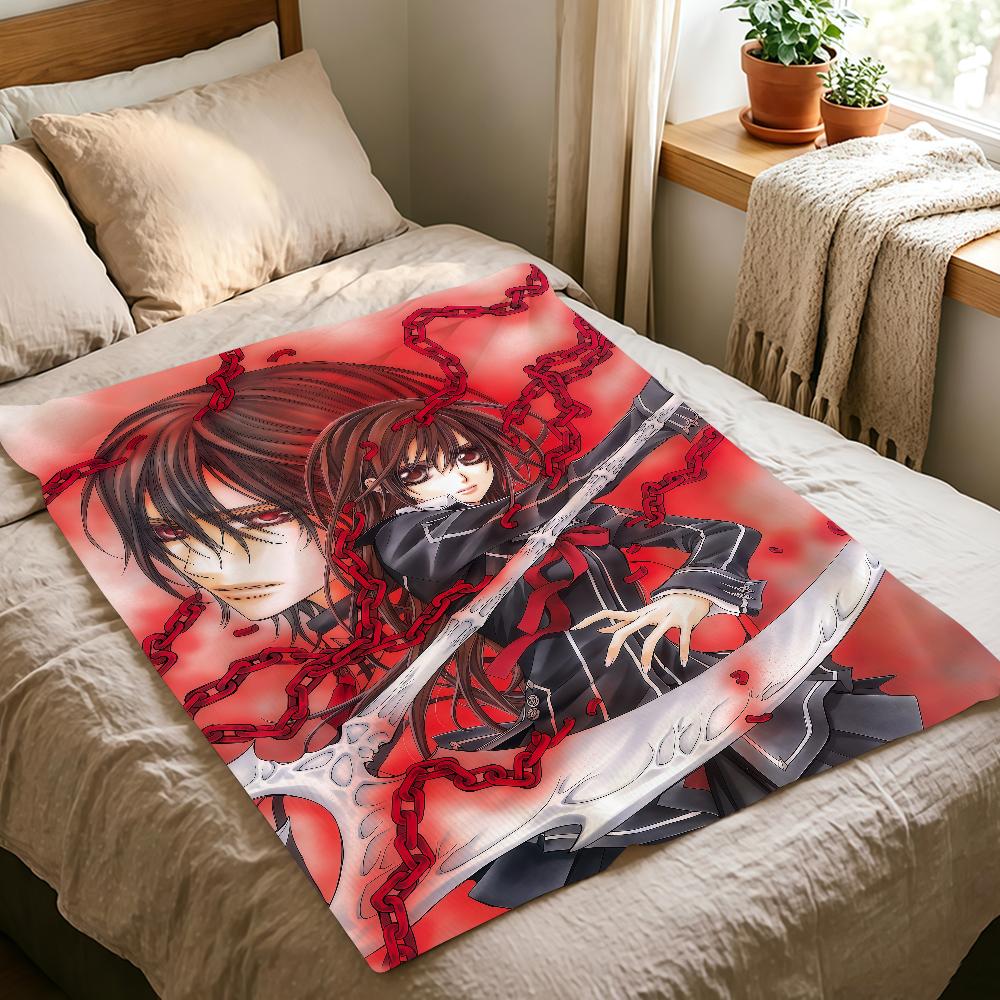 Anime Vampire Knight Blanket For Soft Warm Knee For Bedroom Living Room Bed Sofa Camping Picnic Office Gift