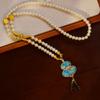 Beads Song Brocade Gourd Necklace Luxury Pearl Long Sweater Chain  Women