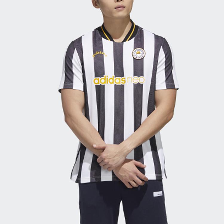 Adidas Neo Sports Short Sleeve T-Shirt Men Tops Black White GL7215