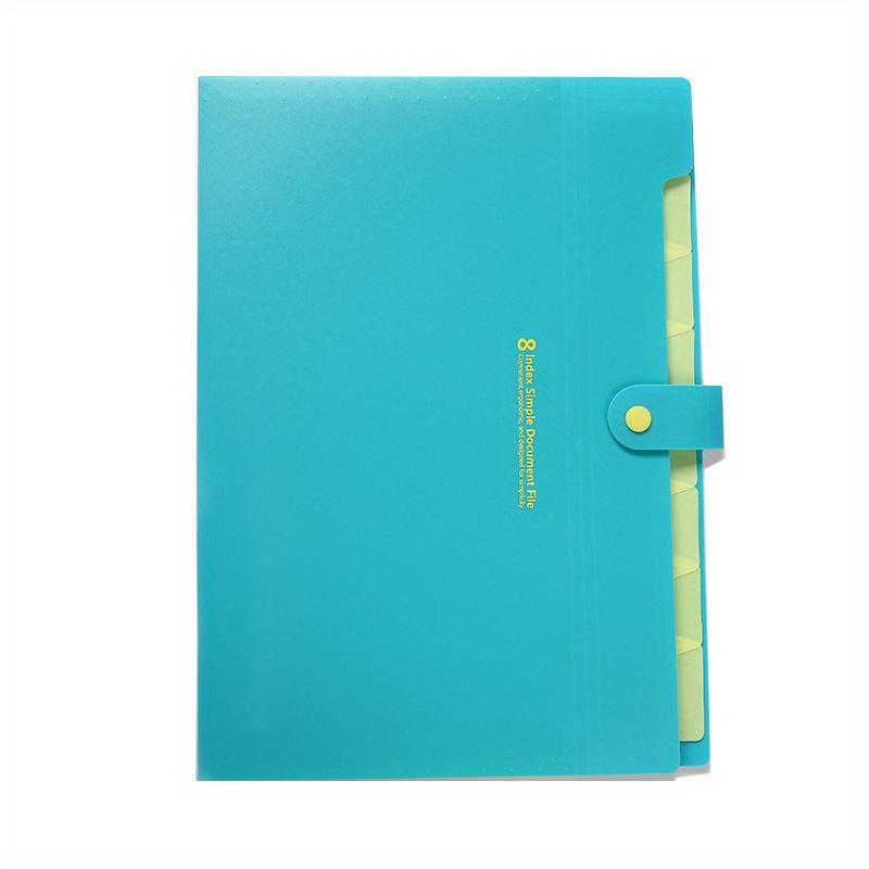 1PC Organ Folder, 8-in Folder, Pp Material Large Capacity File Bag, Very Suitable for Home, Office, Classroom and So On