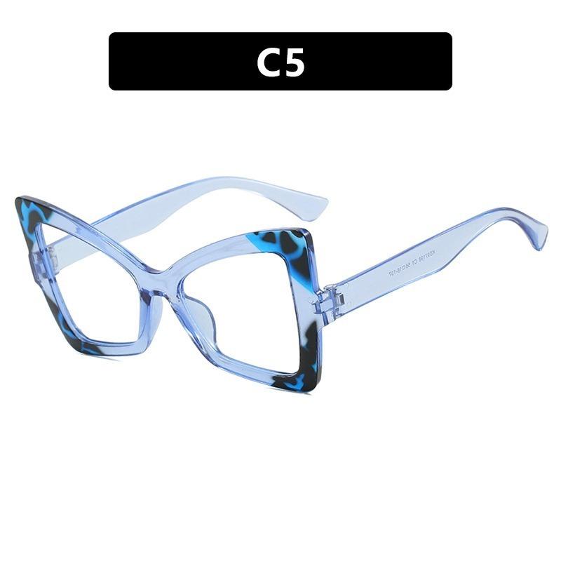 Óculos de Sol Femininos Oversized Olho de Gato da Moda Armação Design de Cor Contrastante Trendy Óculos Borboleta