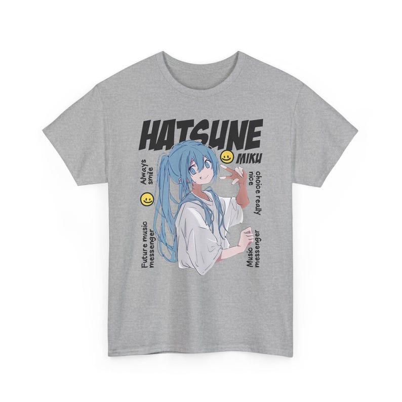 Summer Hot Sale Anime Hatsune Miku T-shirt Men Women Hip Hop Streetwear Oversized T-shirt Print Crew Neck Casual T Shirt