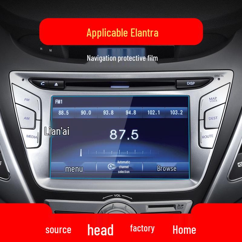 Hyundai Elantra & Verna Navigation Tempered Film Screen Protector, Dynamic Control