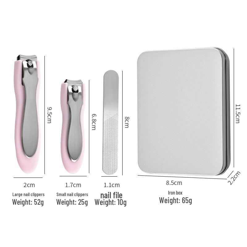 Portable Stainless Steel Nail Clipper & Trimming Set